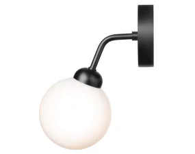 Nástenná lampa Apiales, satin black/opal