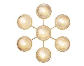 Nástenné/stropné svietidlo Liila Star, nordic gold/optic clear