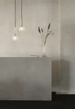 Závesné svietidlo Miira 1, brass/optic clear