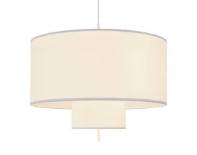 Závesná lampa Margin Ø90, white canvas