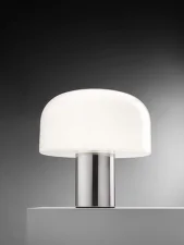 Stolná lampa Bellhop Glass T, bright aluminum