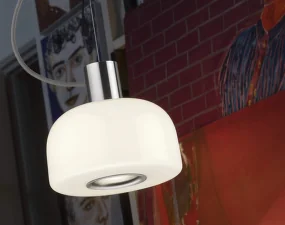 Závesné svietidlo Bellhop Glass S2, bright aluminum