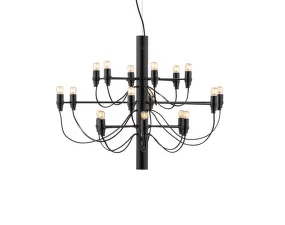 Luster 2097/18 Clear Bulbs, matte black