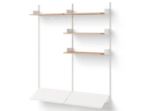 Policová zostava Wardrobe Shelf 3, oak/white
