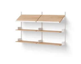 Policová zostava Office Shelf, oak/white