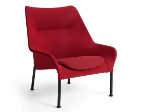 Kreslo O2, soft red textile