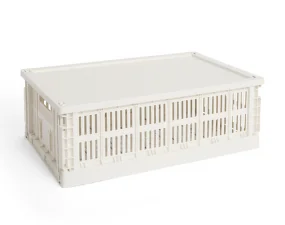 Plastové veko Colour Crate L, off-white