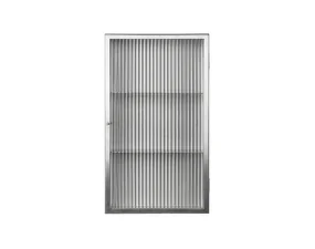 Skrinka Haze Reeded Glass, stainless steel