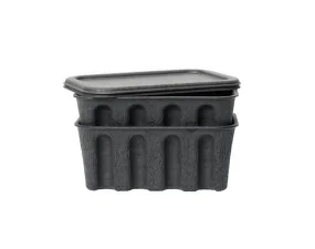 Papierový úložný box Pulp Small, sada 2 ks, charcoal