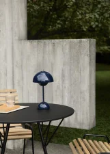 Prenosná lampička Flowerpot VP9, steel blue