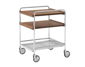 Servírovací vozík Alima NDS2, chrome / walnut