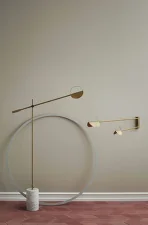 Nástenná lampa Leaves, matt antique brass