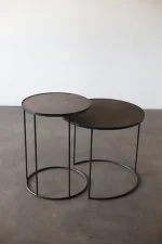 Odkládací stolík Round tray side table set, large/small
