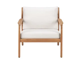 Outdorové kreslo Jack, teak / off white