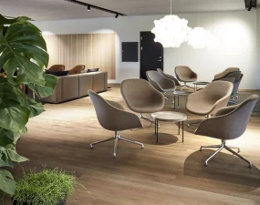 Kreslo AAL 81 s podsedákom Polished Aluminium, Hallingdal 116