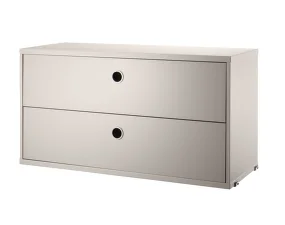 Komoda String Chest With Drawers 78 x 30, beige