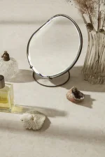 Stolové zrkadlo Pond, dark chrome