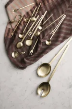 Príbory na šalát Fein, gold