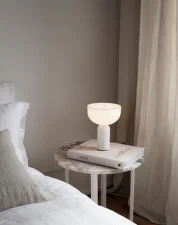 Prenosná lampa Kizu, white marble