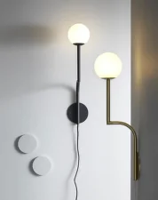 Nástenná lampa Mobil 46, brushed brass