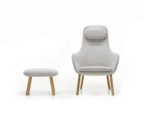 Kreslo HAL Lounge Chair & Ottoman, cream/sierra grey