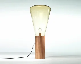 Stojacia lampa Muffins WOOD 04 PC853, amber / natural waxed oak