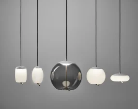 Závesné svietidlo Knot Sfera PC1016, smoke grey / white matte