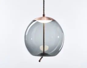Závesné svietidlo Knot Sfera PC1016, smoke grey / copper