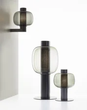 Nástenná lampa Bonbori Wall Down PC1280, smoke brown / copper metallic