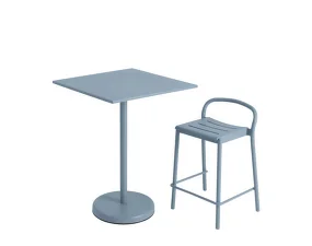 Stolička Linear Steel Counter Stool, pale blue