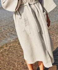 Župan Waffle Bathrobe, grey