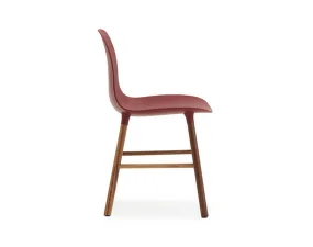 Stolička Form, red/walnut