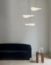 Závesné svietidlo Tense Chandelier Ø55, white tyvek