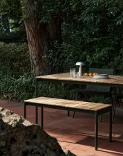 Lavica Ville AV27, bronze green / teak