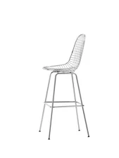 Barová stolička Eames Wire High, chrome