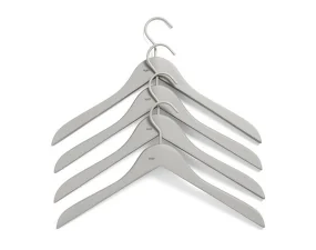 Ramienka Soft Coat Hanger Slim Grey, set 4ks