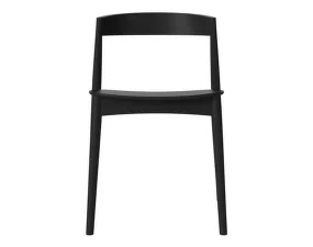 Jedálenská stolička Kite, black lacquered oak
