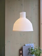 Závesná lampa Unfold, translucent white