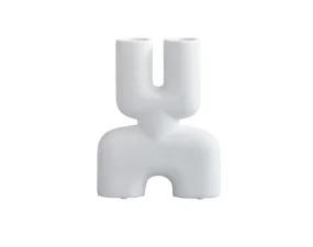 Váza Cobra Double Mini, bone white