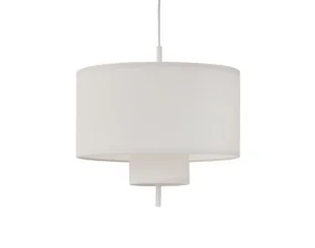 Závesná lampa Margin Ø50, white canvas