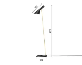 Stojacia lampa AJ, black/brass