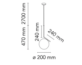 Závesné svietidlo IC S1, black