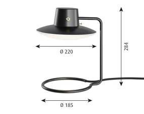 Stolná lampa AJ Oxford Low, black