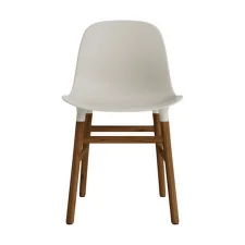 Stolička Form, light grey/walnut