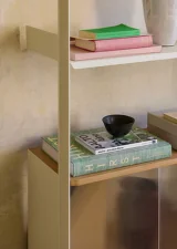 Policová zostava Rombe IF6 zo skrinkou, alabaster
