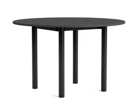 Stôl Annex Round Ø120, black oak/dark grey