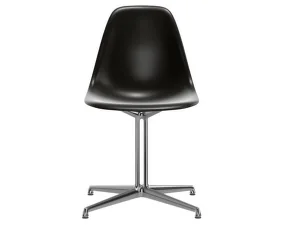 Stolička Eames DSL, deep black/polished aluminum