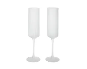 Poháre na šampanské Ripple Flutes set 2 ks, frosted