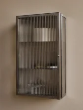 Skrinka Haze Reeded Glass, stainless steel