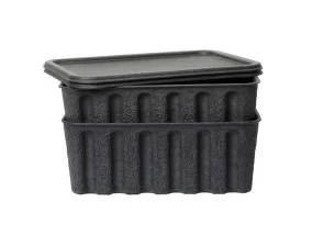 Papierový úložný box Pulp Large, sada 2 ks, charcoal